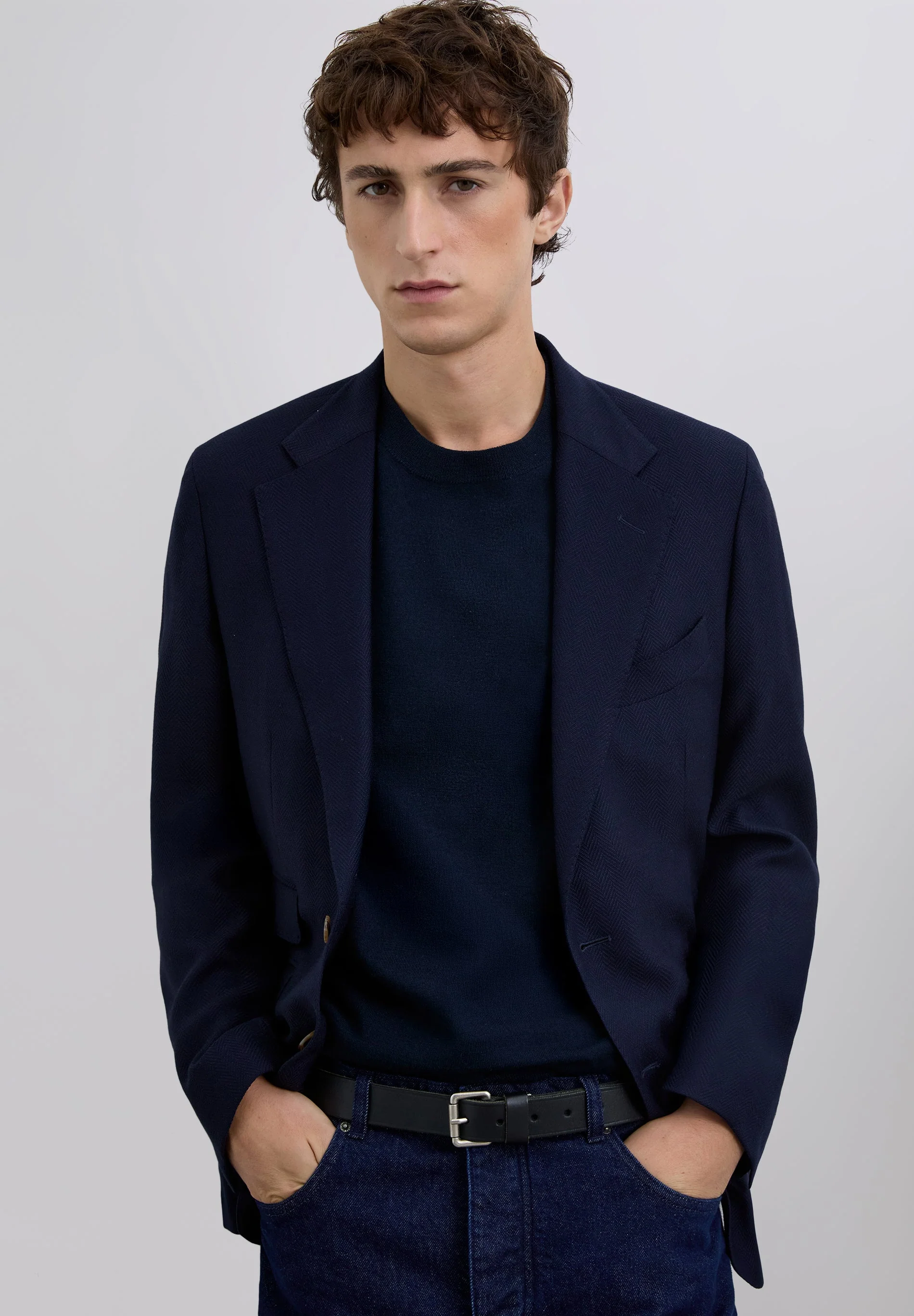 PLAIN-COLOURED WOOL BLAZER - Image 9