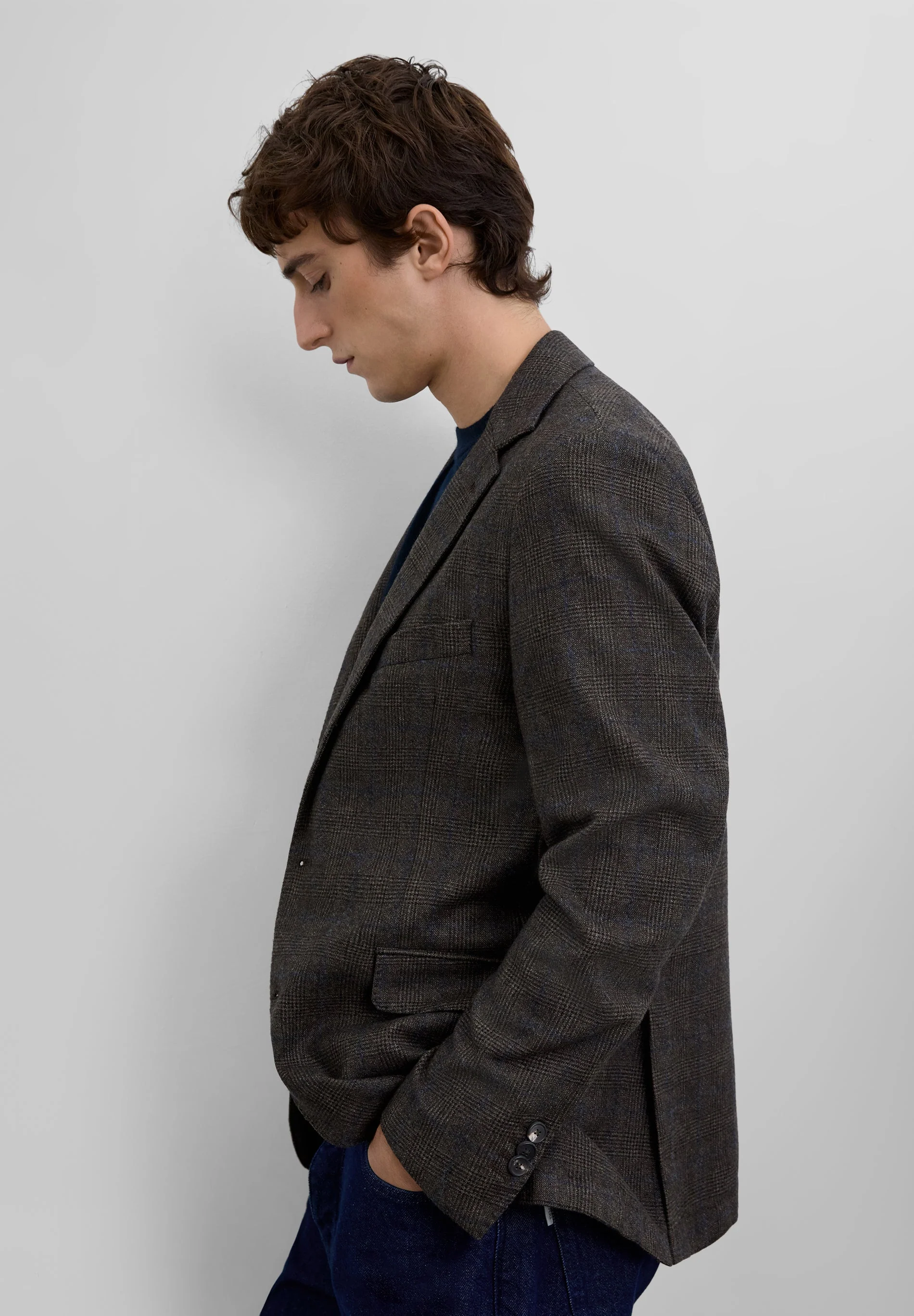 WOOL CHECK BLAZER - Image 9
