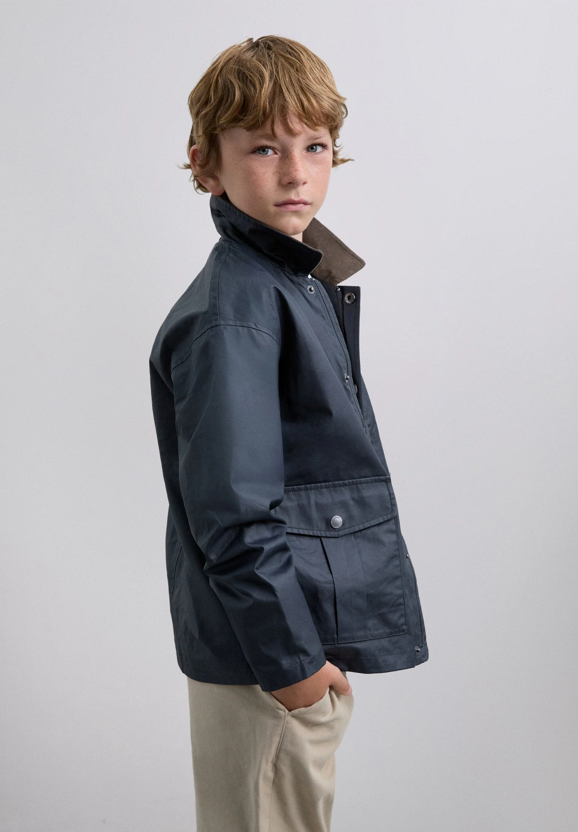 JACKET WITH CONTRAST CORDUROY COLLAR - Image 4