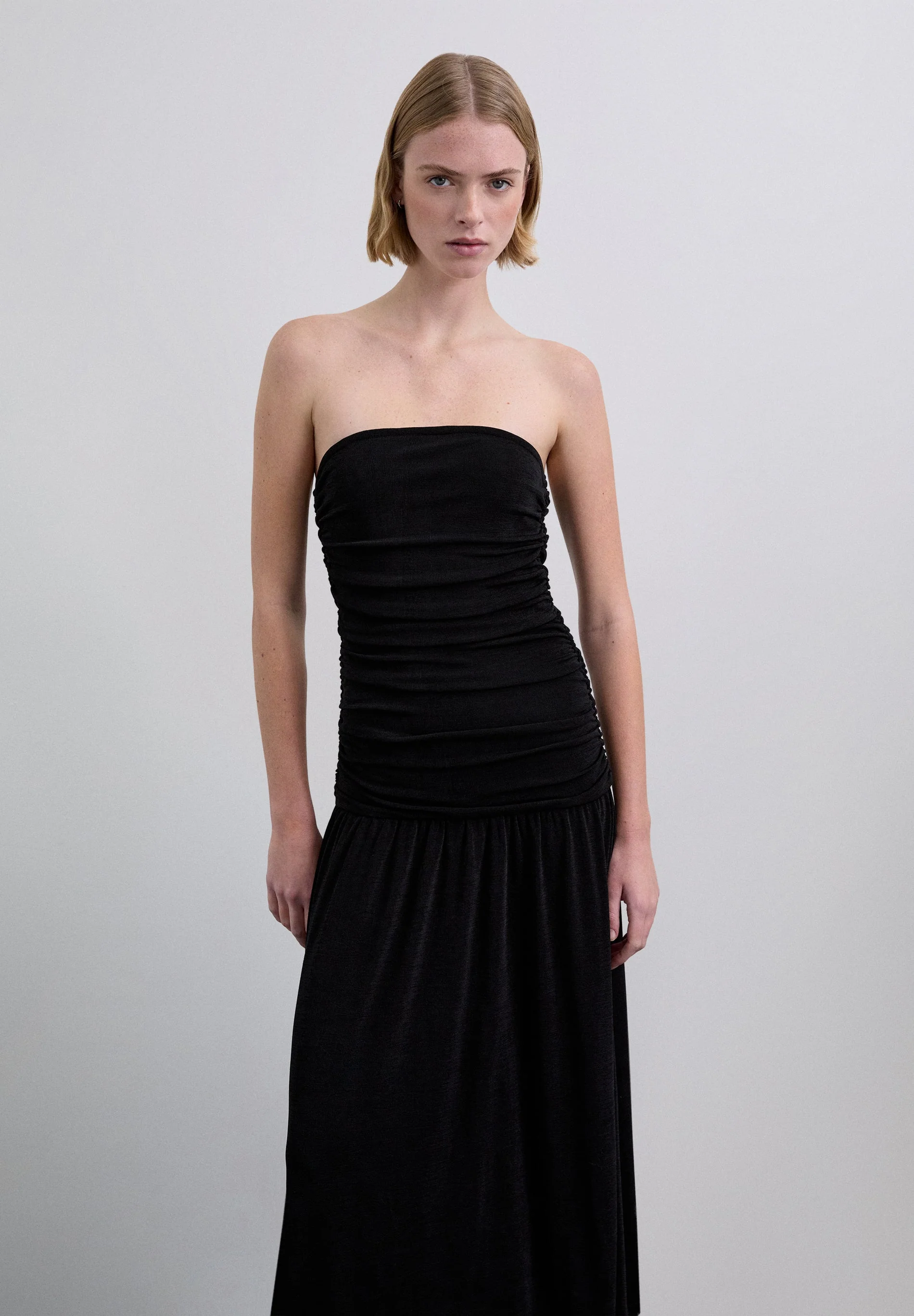 GATHERED KNIT DRESS - Image 3